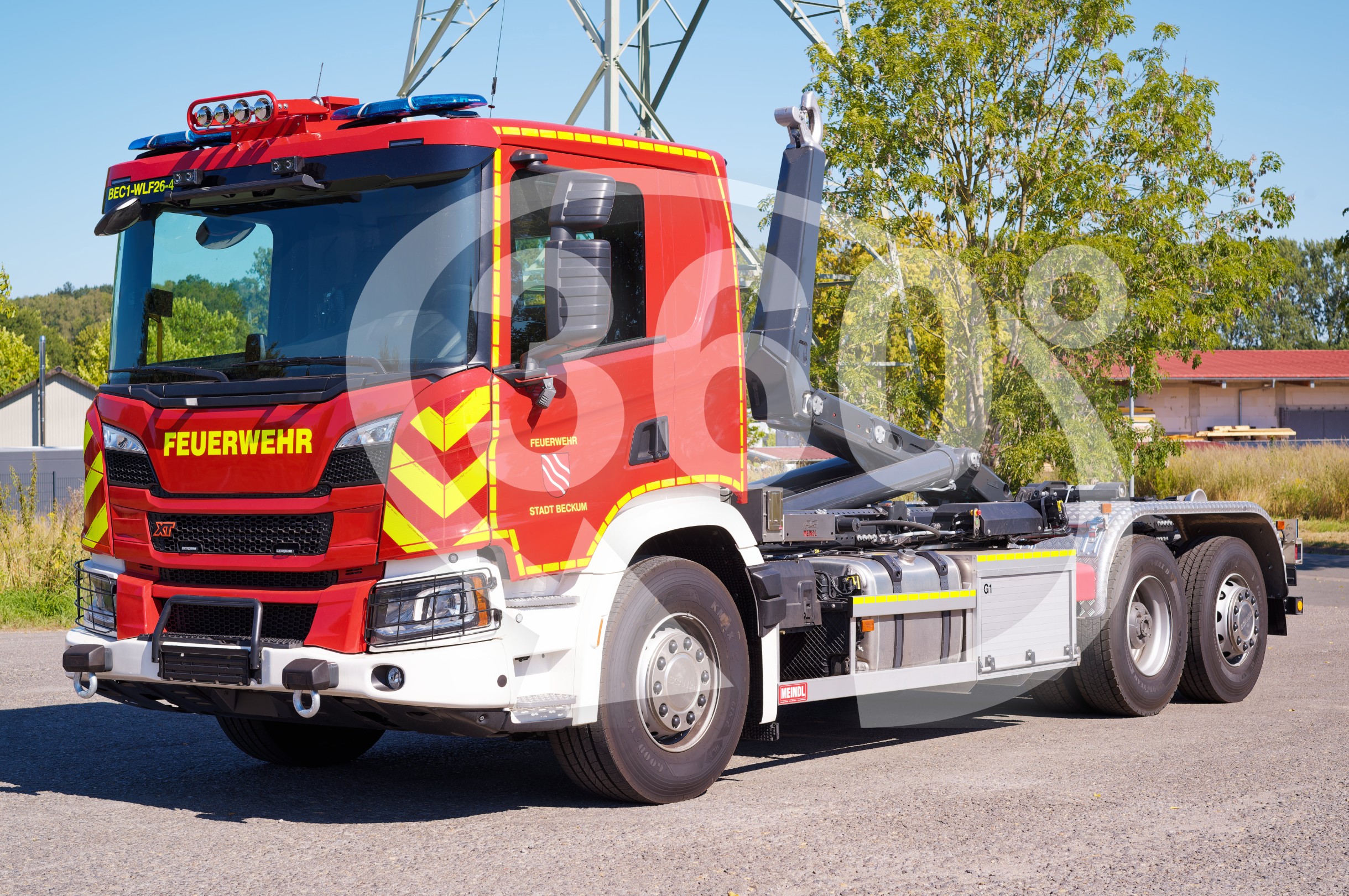 Wechsellader WLF FW Beckum Meindl Fahrzeugbau GmbH Feuerwehr Scania
