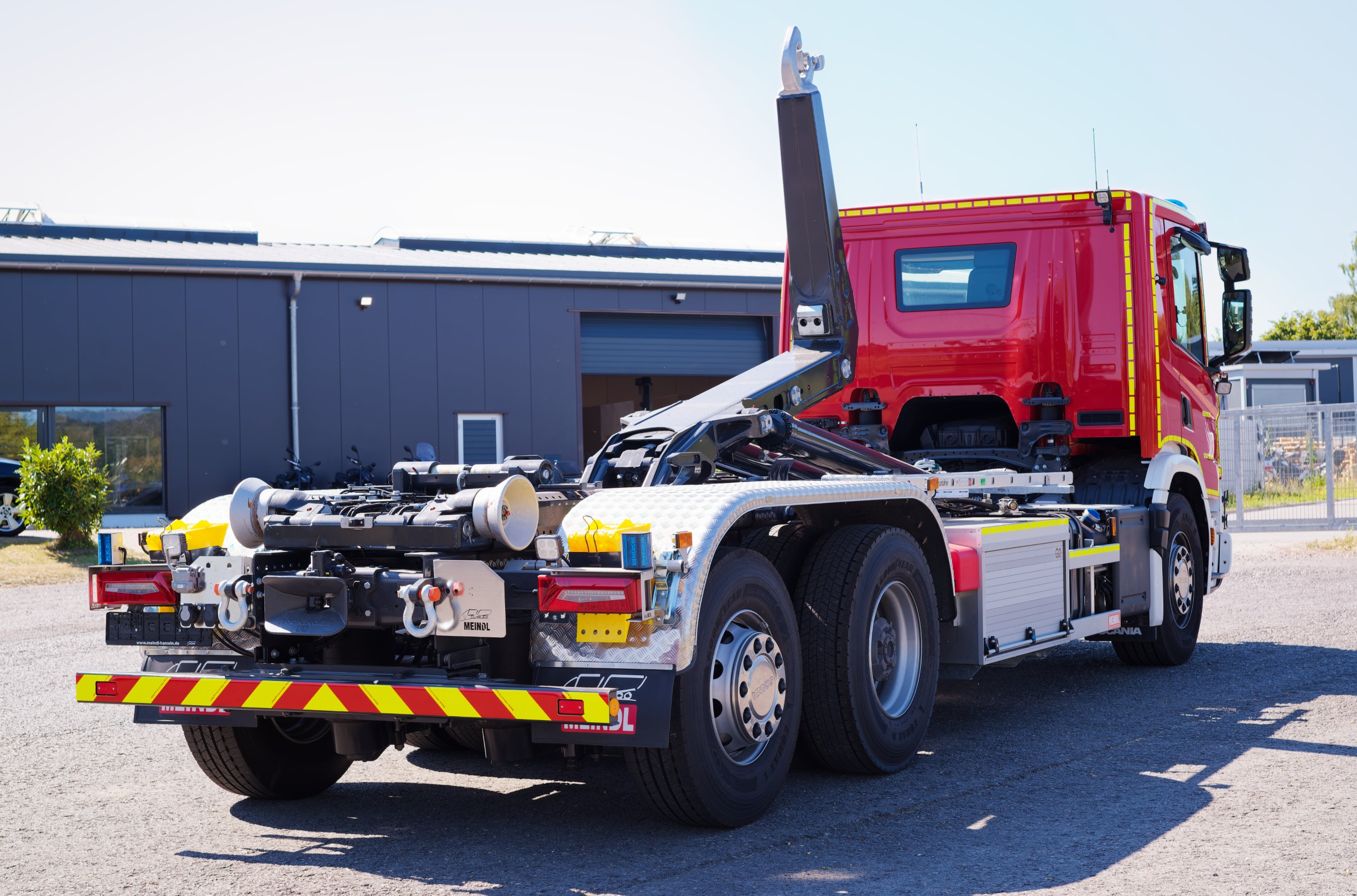Wechsellader WLF FW Beckum Meindl Fahrzeugbau GmbH Feuerwehr Scania