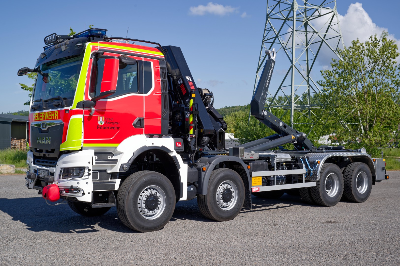 Feuerwehrfahrzeug LKW Wechsllader WLF 32/6900, FW Salzgitter Rotzler Abrollkipper Meiller MEINDL Fahrzeugbau
