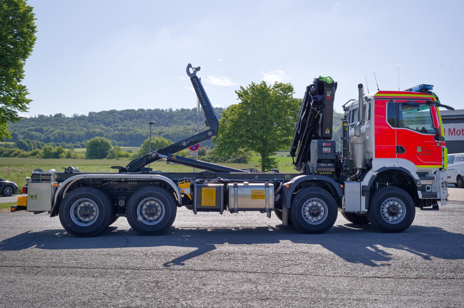 Feuerwehrfahrzeug LKW Wechsllader WLF 32/6900, FW Salzgitter Rotzler Abrollkipper Meiller MEINDL Fahrzeugbau