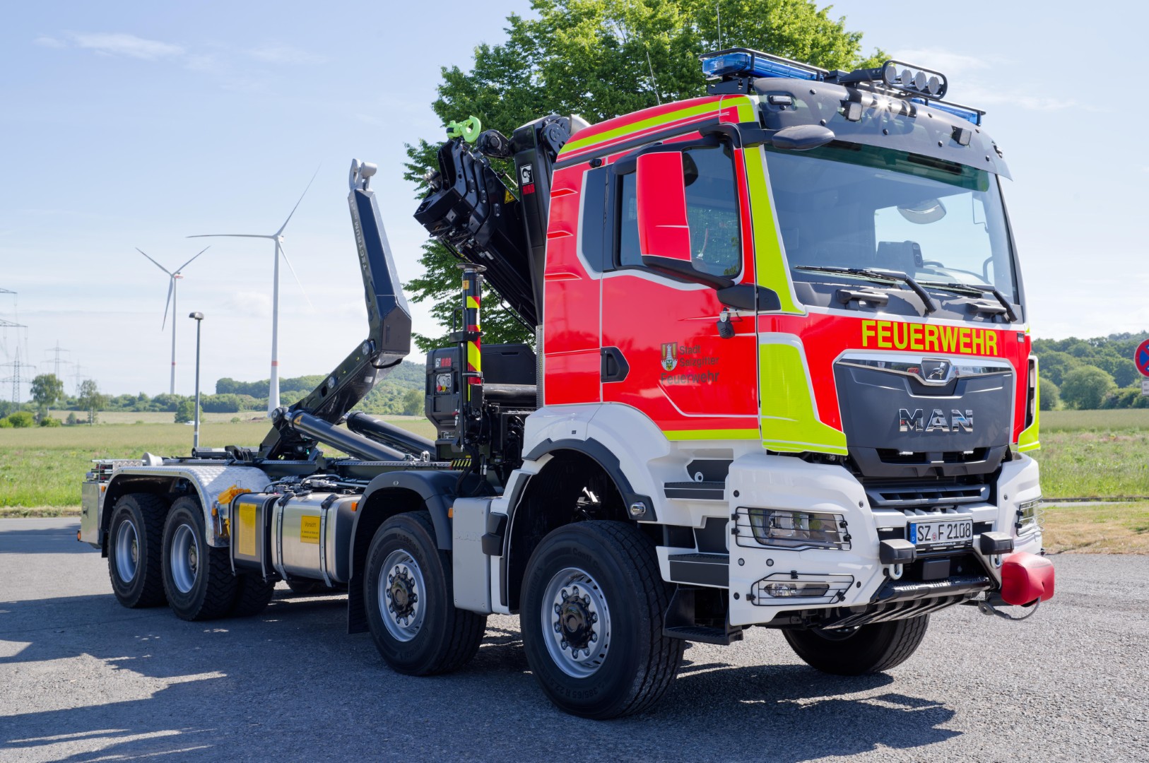 Feuerwehrfahrzeug LKW Wechsllader WLF 32/6900, FW Salzgitter Rotzler Abrollkipper Meiller MEINDL Fahrzeugbau