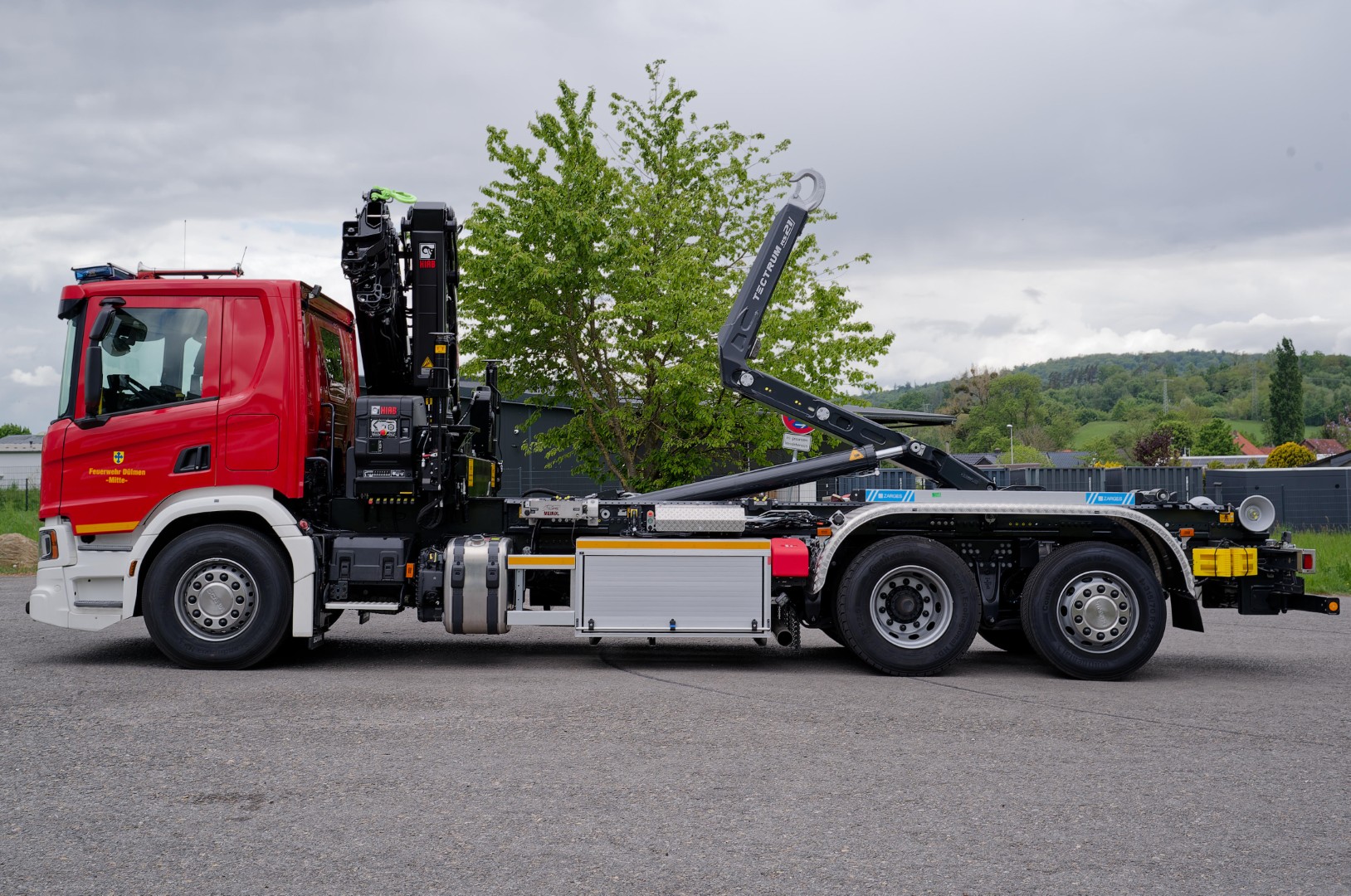 WLF-Kran Wechsellader Kran Feuerwehr Dülmen Hiab 232 HiPRO Wechsellader, Fahrzeug DIN 14505 - WLF-Kran - 26/6900 - 1570