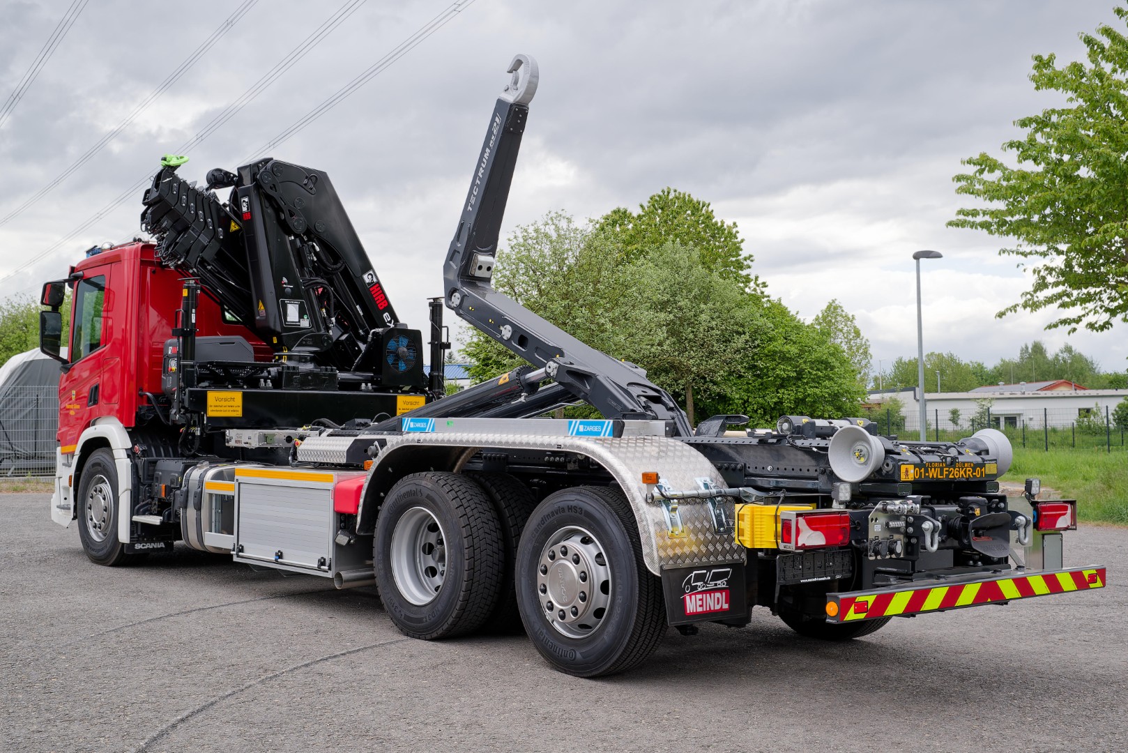 WLF-Kran Wechsellader Kran Feuerwehr Dülmen Hiab 232 HiPRO Wechsellader, Fahrzeug DIN 14505 - WLF-Kran - 26/6900 - 1570