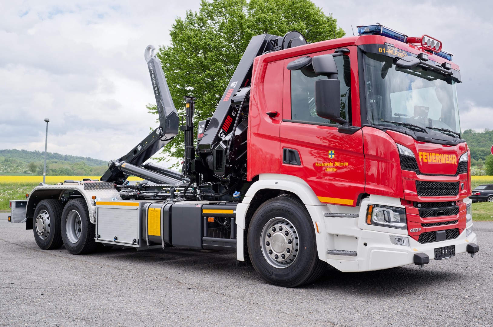 WLF-Kran Wechsellader Kran Feuerwehr Dülmen Hiab 232 HiPRO Wechsellader, Fahrzeug DIN 14505 - WLF-Kran - 26/6900 - 1570