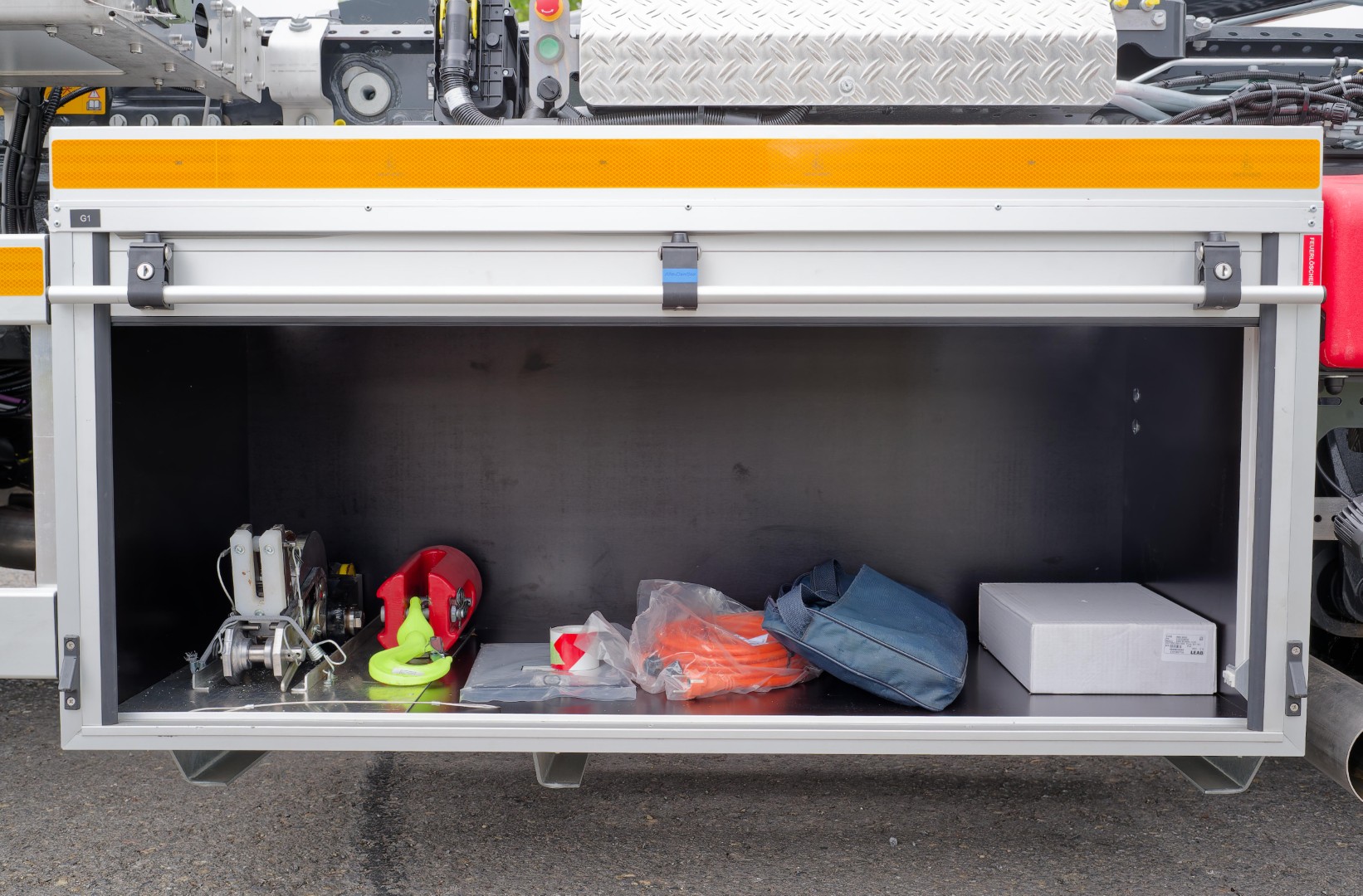 WLF-Kran Wechsellader Kran Feuerwehr Dülmen Hiab 232 HiPRO Wechsellader, Fahrzeug DIN 14505 - WLF-Kran - 26/6900 - 1570