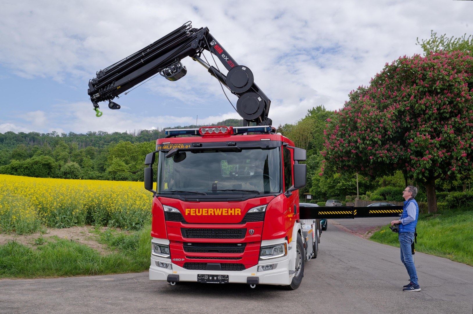WLF-Kran Wechsellader Kran Feuerwehr Dülmen Hiab 232 HiPRO Wechsellader, Fahrzeug DIN 14505 - WLF-Kran - 26/6900 - 1570
