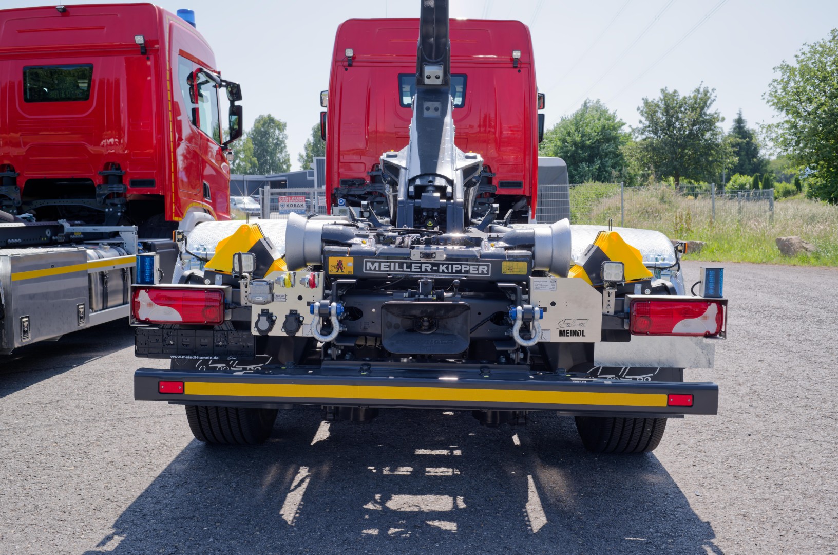 SCANIA Feuerwehrfahrzeug LKW Wechsllader WLF 26/6900, Feuerwehr Bielefeld Abrollkipper Meiller MEINDL Fahrzeugbau