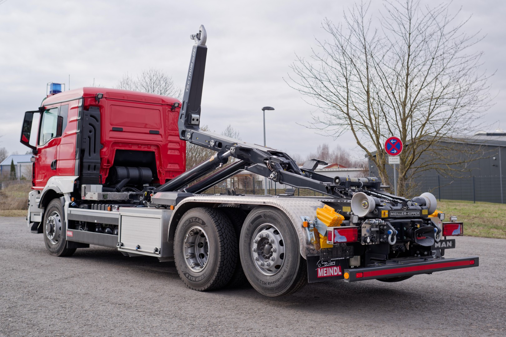 Feuerwehr Wesel MEINDL Fahrzeugbau Feuerwehrfahrzeug SCANIA  LKW Wechsellader WLF, Abrollkipper Meiller  Hänsch