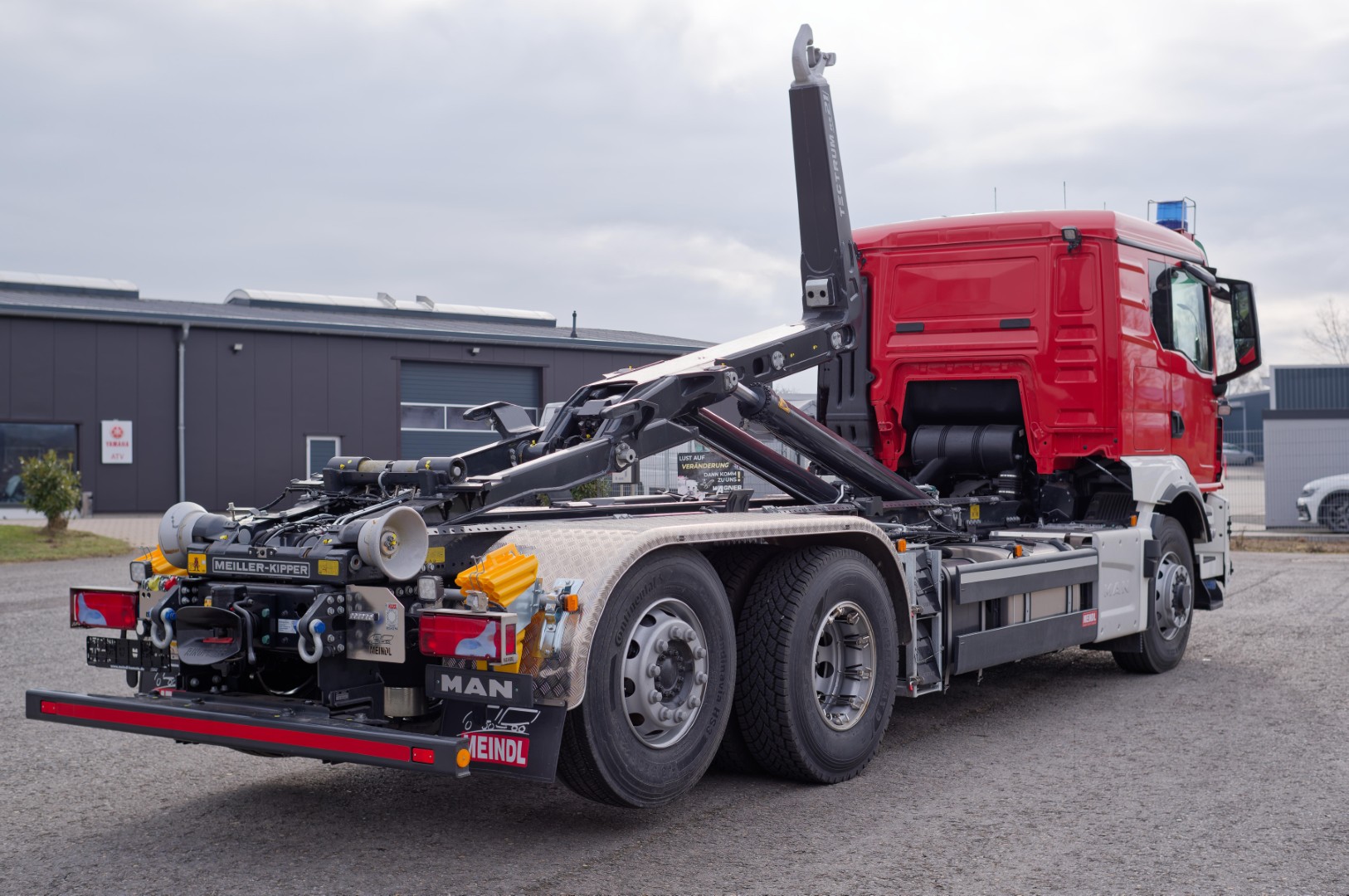 Feuerwehr Wesel MEINDL Fahrzeugbau Feuerwehrfahrzeug SCANIA  LKW Wechsellader WLF, Abrollkipper Meiller  Hänsch