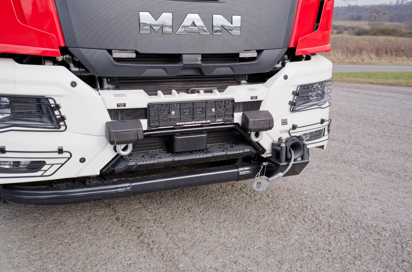 Feuerwehr Wesel MEINDL Fahrzeugbau Feuerwehrfahrzeug SCANIA  LKW Wechsellader WLF, Abrollkipper Meiller  Hänsch