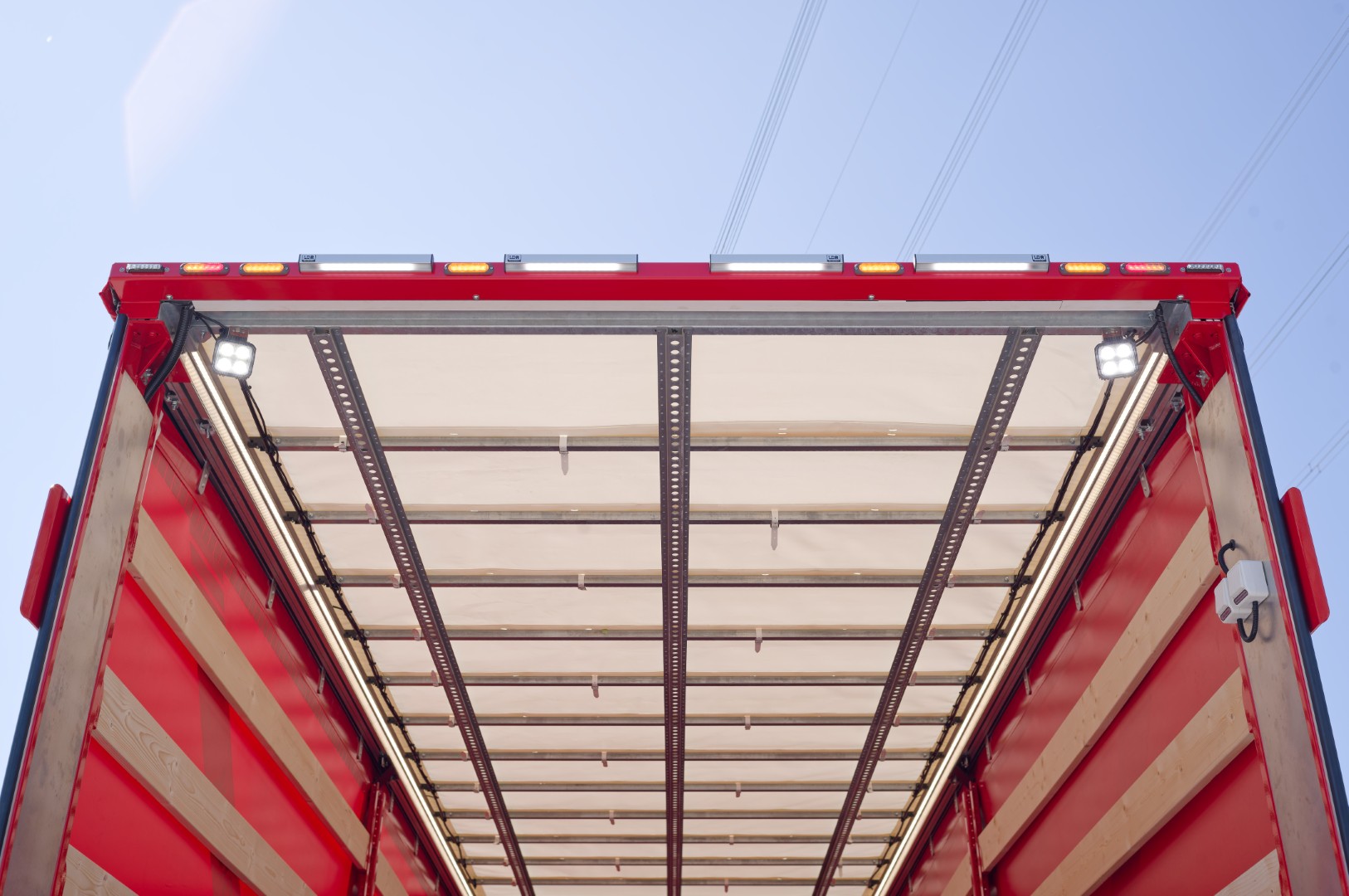 MEINDL GW-L Gerätewagen Feuerwehr Düren FTZ Scania Pritschenaufbau mit Schiebeplane, Ladebordwand Hänsch NOVA-LED