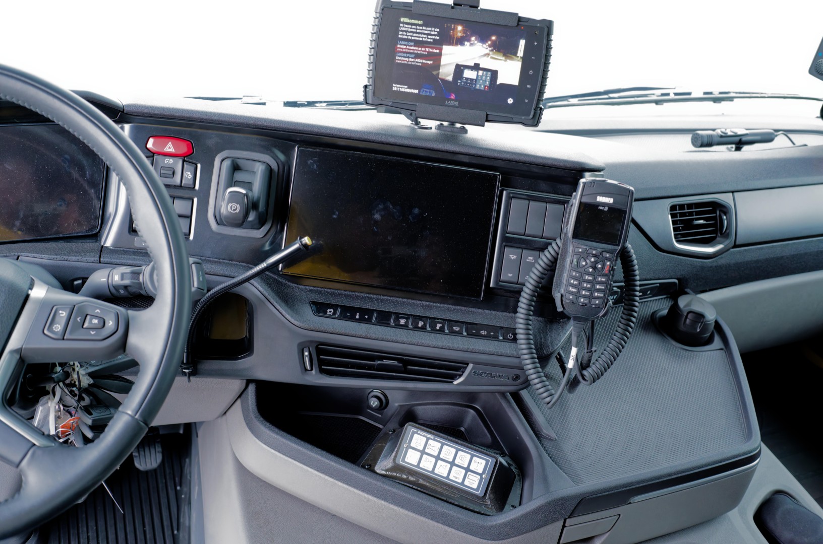 SCANIA Feuerwehrfahrzeug LKW Wechsellader WLF 32/6900, Feuerwehr Warendorf Abrollkipper Meiller MEINDL Fahrzeugbau Hänsch DBS850 Rotzler TR030 Fire Treibmatic