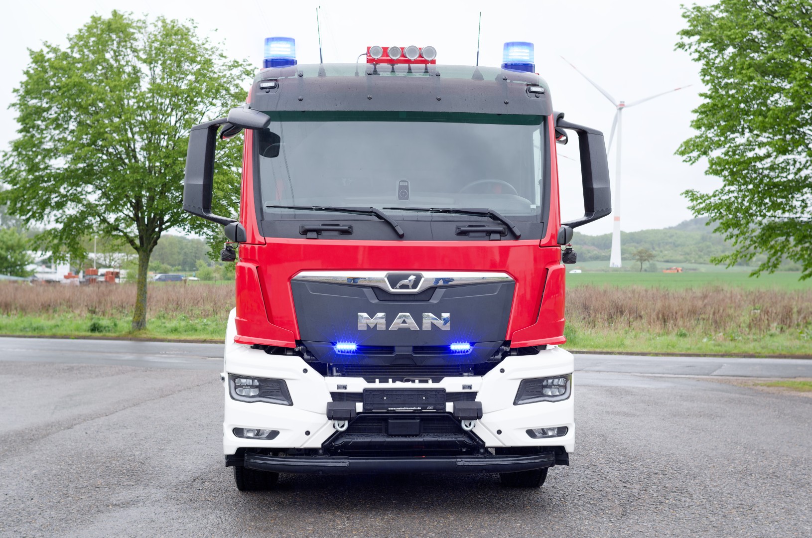 Werkfeuerwehr InfraTec Duisburg GmbH MEINDL Fahrzeugbau Feuerwehrfahrzeug MAN TGS  LKW Wechsellader WLF, Abrollkipper Meiller RS21.65 Hänsch