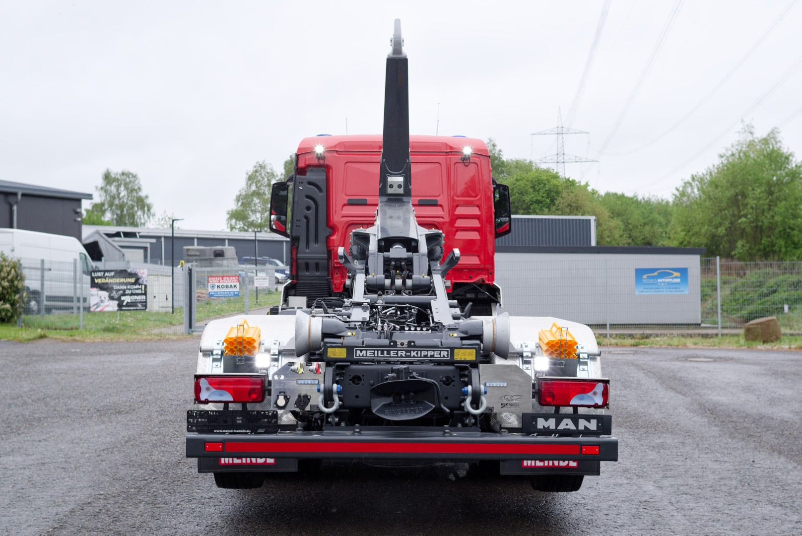 Werkfeuerwehr InfraTec Duisburg GmbH MEINDL Fahrzeugbau Feuerwehrfahrzeug MAN TGS  LKW Wechsellader WLF, Abrollkipper Meiller RS21.65 Hänsch