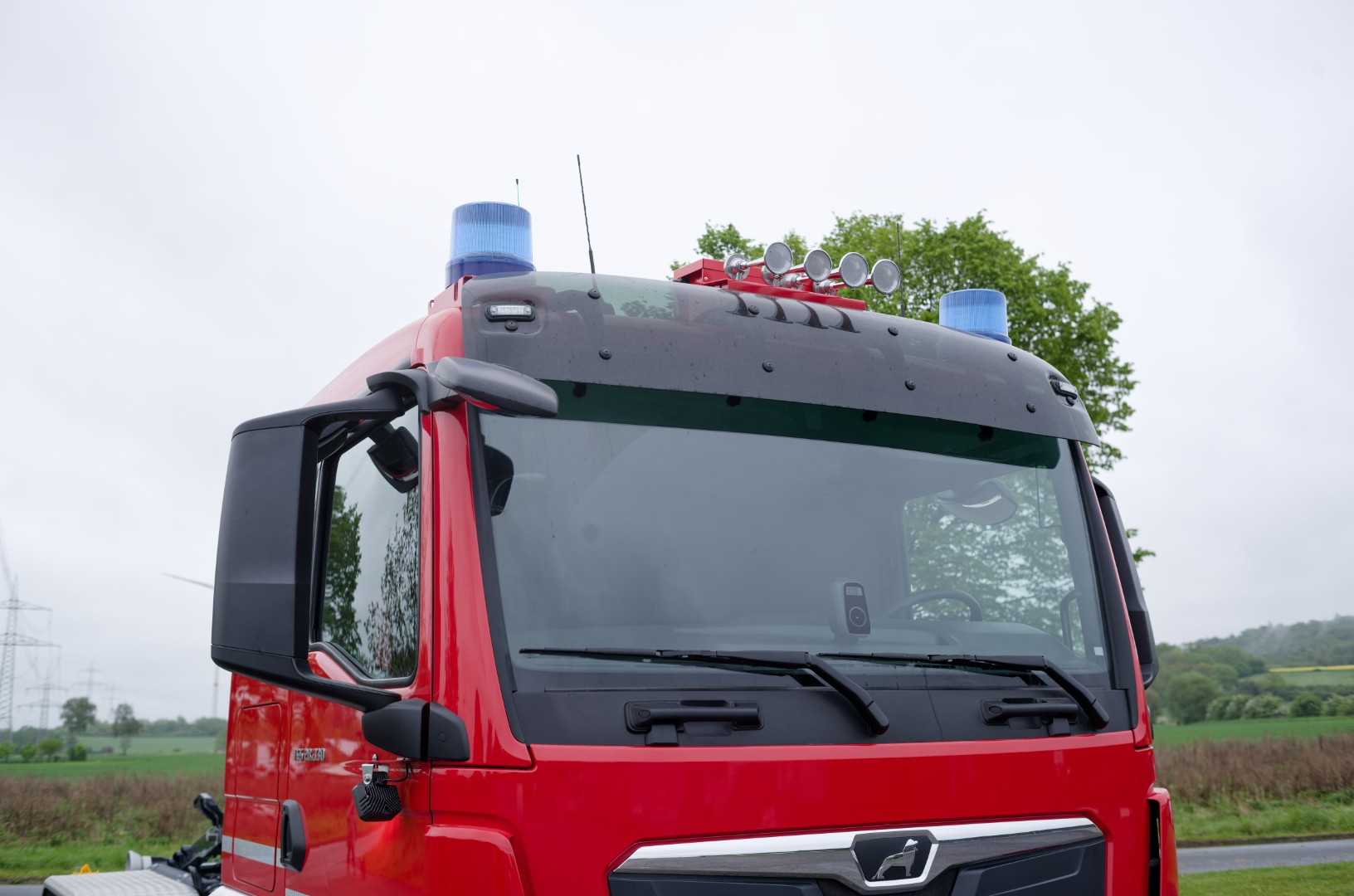Werkfeuerwehr InfraTec Duisburg GmbH MEINDL Fahrzeugbau Feuerwehrfahrzeug MAN TGS  LKW Wechsellader WLF, Abrollkipper Meiller RS21.65 Hänsch