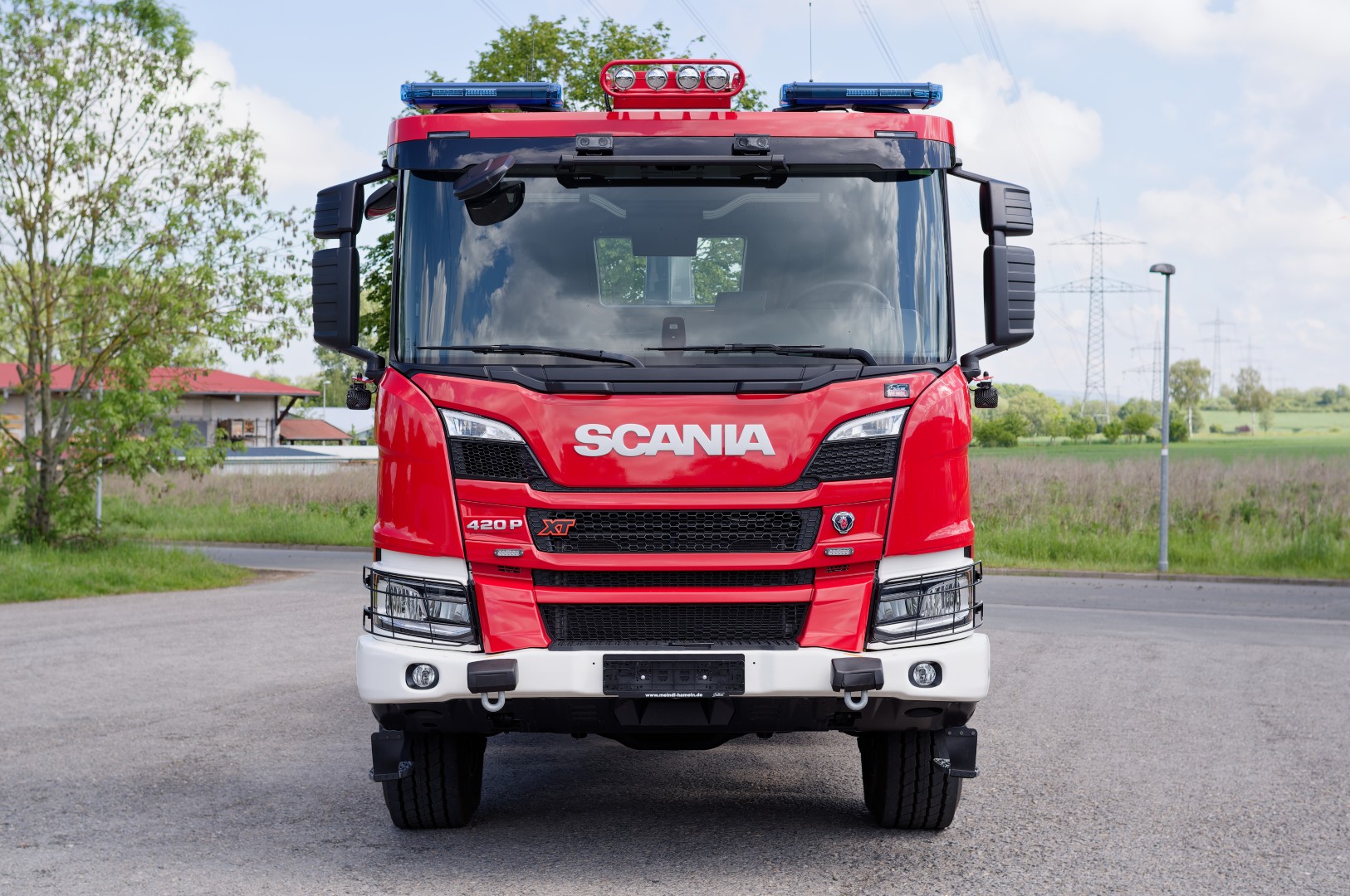 SCANIA Feuerwehrfahrzeug LKW Wechsellader WLF 26/6900, Feuerwehr Oelde Abrollkipper Meiller MEINDL Fahrzeugbau