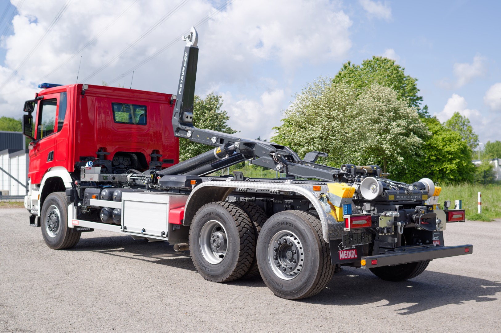 SCANIA Feuerwehrfahrzeug LKW Wechsellader WLF 26/6900, Feuerwehr Oelde Abrollkipper Meiller MEINDL Fahrzeugbau