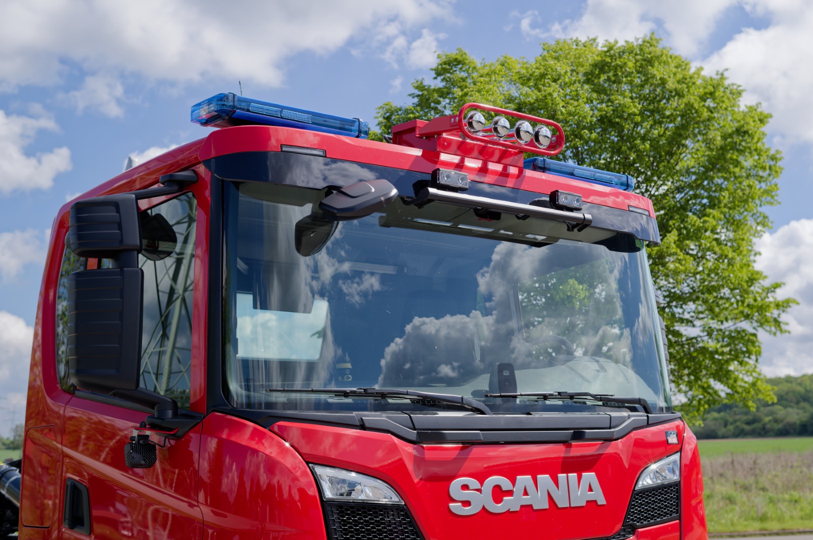 SCANIA Feuerwehrfahrzeug LKW Wechsellader WLF 26/6900, Feuerwehr Oelde Abrollkipper Meiller MEINDL Fahrzeugbau