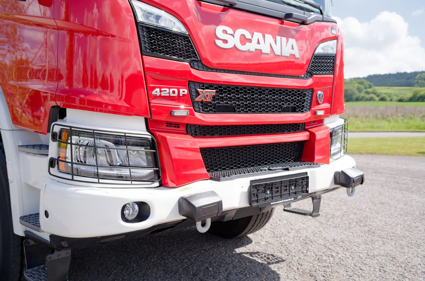 SCANIA Feuerwehrfahrzeug LKW Wechsellader WLF 26/6900, Feuerwehr Oelde Abrollkipper Meiller MEINDL Fahrzeugbau