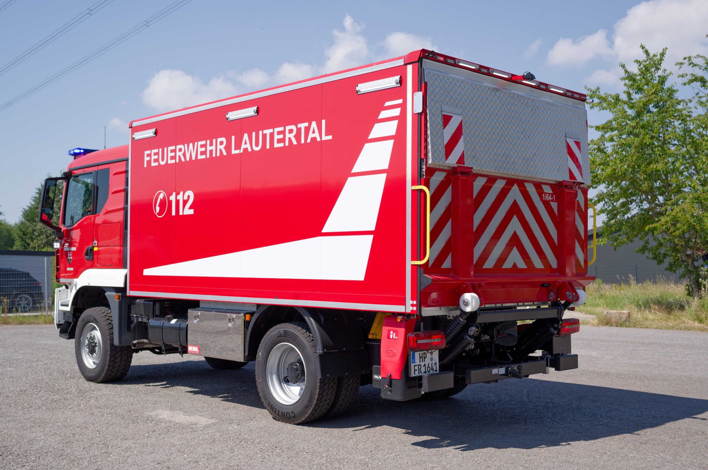 MEINDL GW-L1 Gerätewagen Feuerwehr Lautertal Reichenbach MAN Kofferaufbau Ladebordwand Palfinger Hänsch DBS850 Sputnik Flat