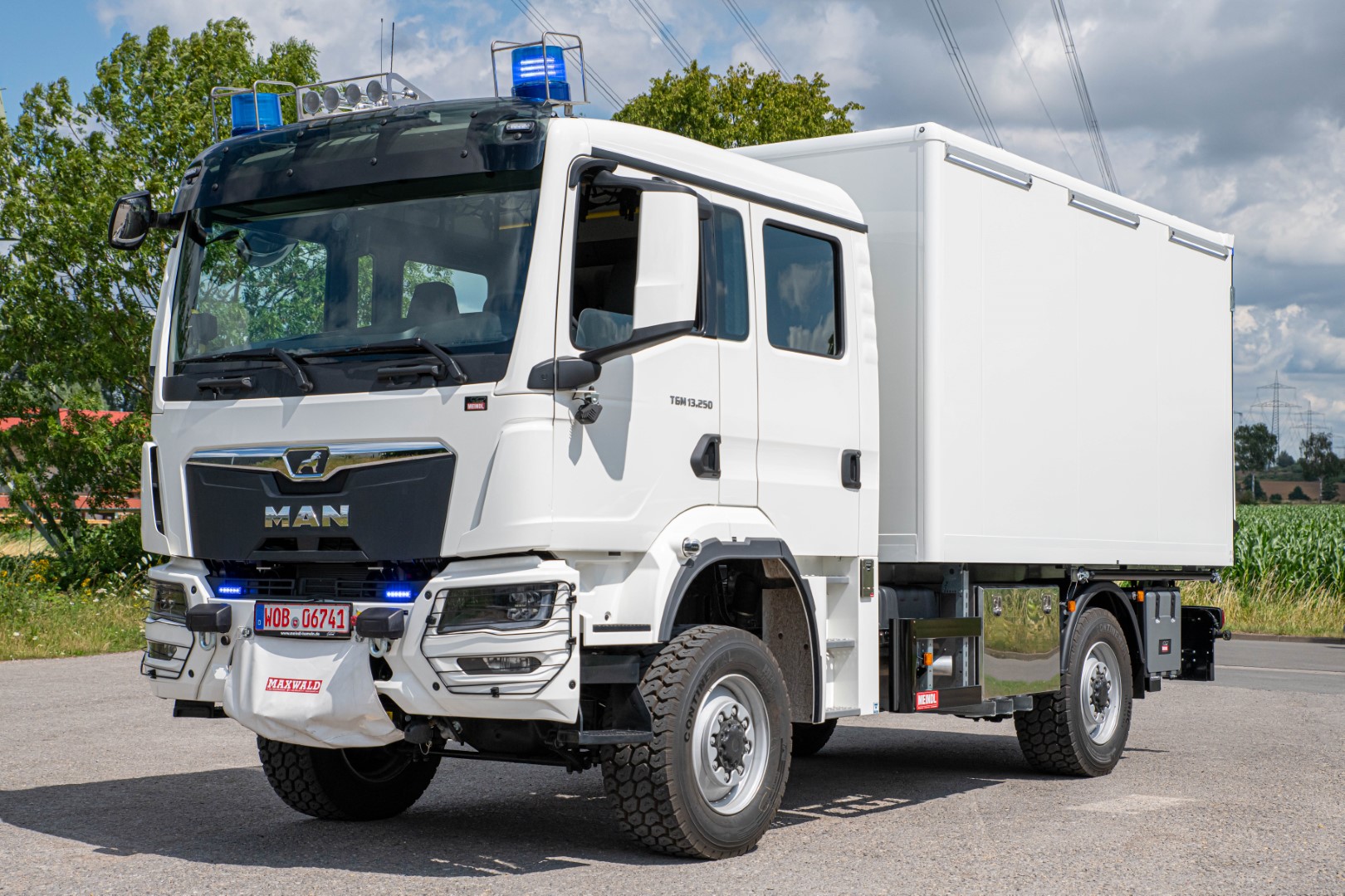 GW-L1 Gerätewagen Logistik Feuerwehr Wolfsburg MAN TGM Kofferaufbau Maxwald