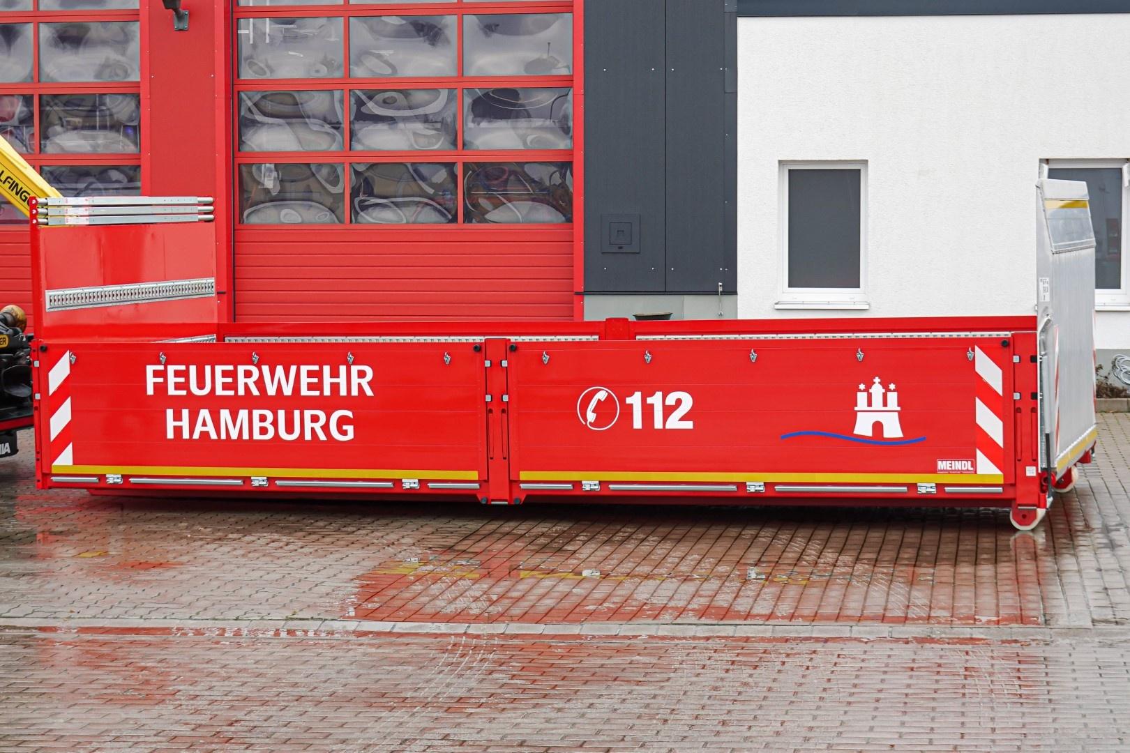 Abrollbehälter AB Pritsche Feuerwehr Hamburg DIN 14505-AB-6400-1570