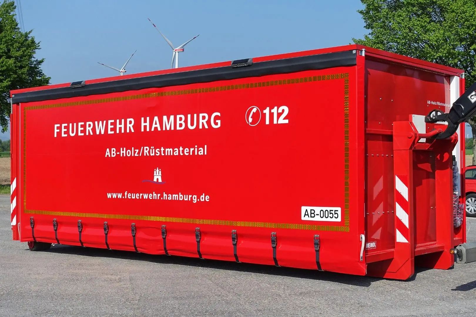 Abrollbehälter AB-Holz Feuerwehr Hamburg