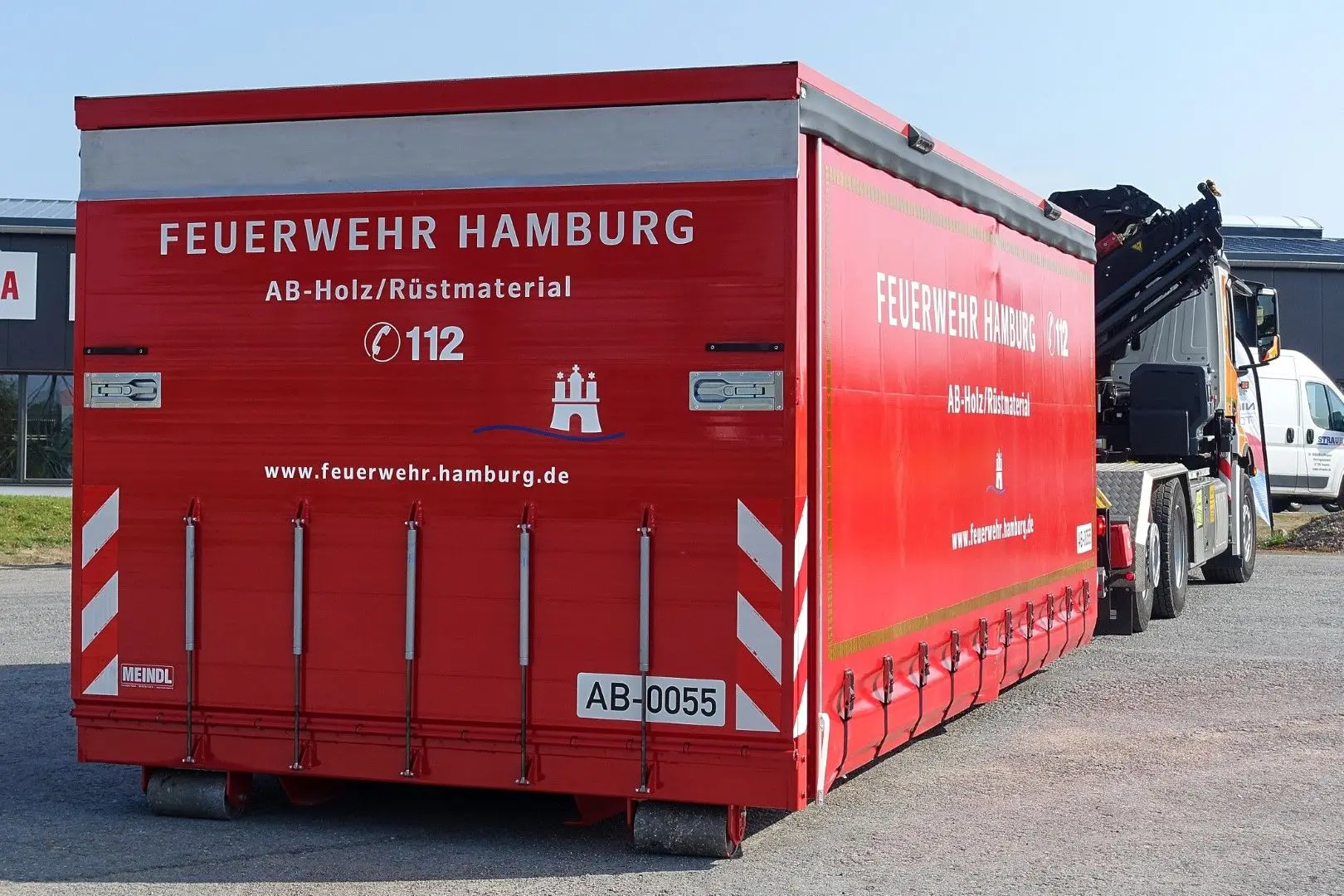 Abrollbehälter AB-Holz Feuerwehr Hamburg